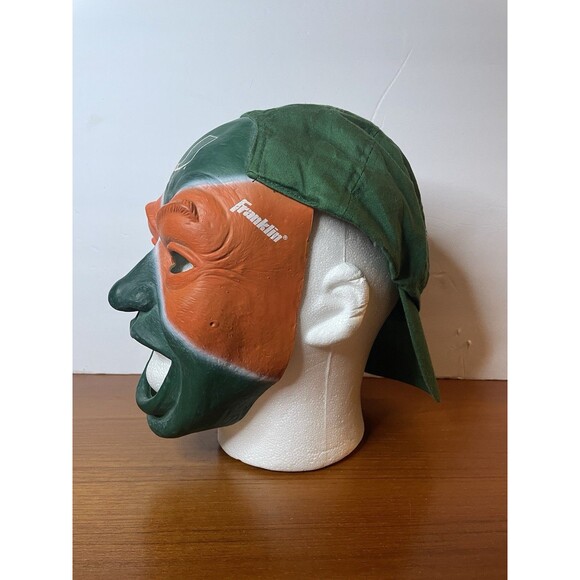 Vintage University Of Miami Franklin Latex Mask & Hat 2 In 1 Combo, Hurricanes - Picture 4 of 8